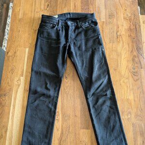 Imogene + Willie Charlie slim selvedge black jeans 29x33